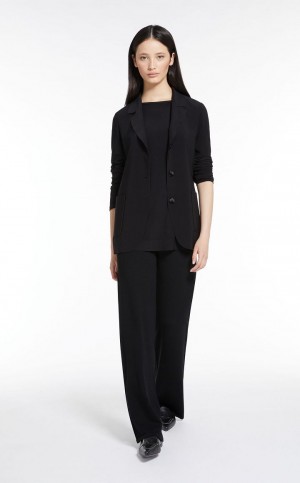 Blazers Max Mara Blazer In Stretch Jersey Pretas | MMR594094