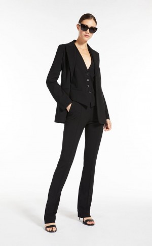 Blazers Max Mara Jersey V-neck Gilet Pretas | MMR594101