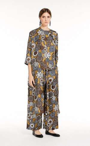 Blusas Max Mara Reversible Printed Silk Manga | MMR593577