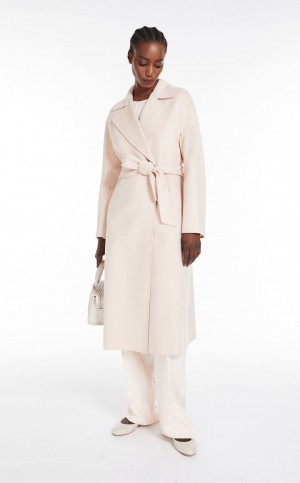 Casacos Max Mara Wool And Cashmere Robe Luz Rosa | MMR593884