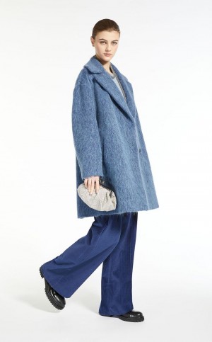 Casacos Max Mara Wool, Mohair And Alpaca Azuis | MMR593918