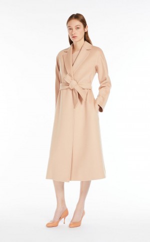 Casacos Max Mara Wool Robe Bege | MMR593874