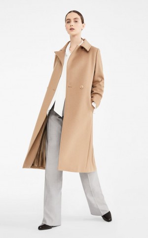 Casacos Max Mara Wool Robe-style Marrom | MMR593896