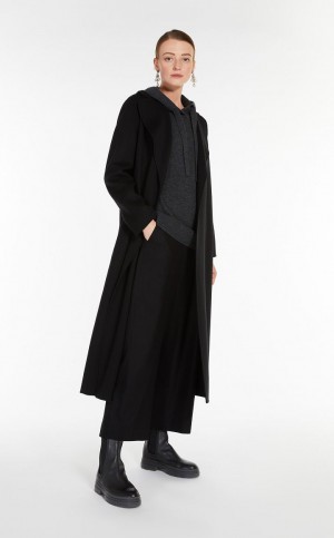 Casacos Max Mara Wool Robe-style Pretas | MMR593863