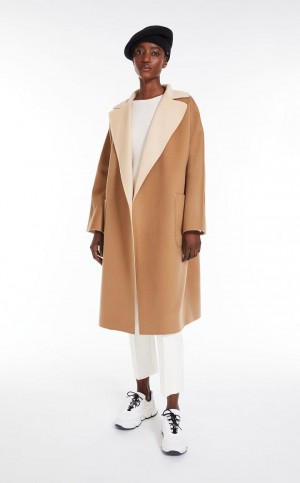 Casacos Max Mara Wrap In Wool Marrom | MMR593940