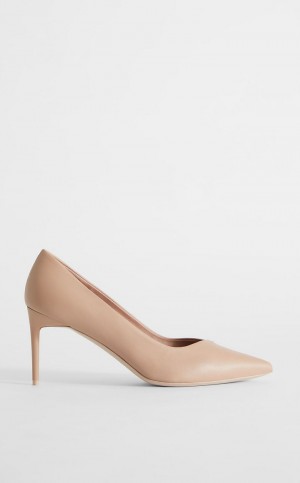 Décolleté Max Mara Nappa Leather Court Luz Rosa | MMR594203