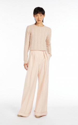 Knitwear Max Mara Cable Cashmere Rosa | MMR593432