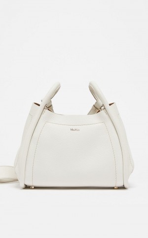 Marine Bag Max Mara Leather Branco | MMR594131