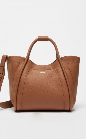 Marine Bag Max Mara Leather Marrom | MMR594133