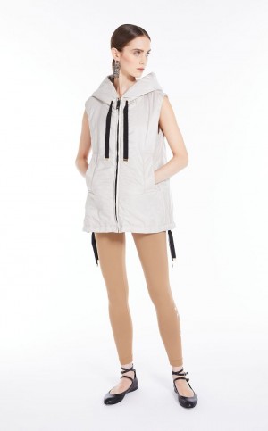 Padded Max Mara Water-resistant Technical Canvas Gilet Luz | MMR593997