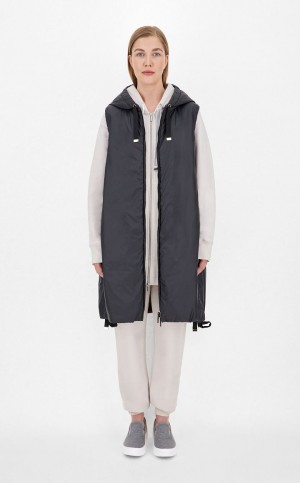 Padded Max Mara Water-resistant Technical Canvas Gilet Pretas | MMR594001