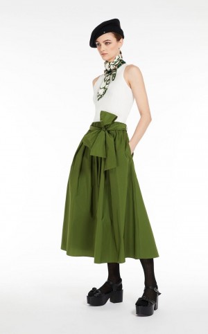 Saias Max Mara Full In Taffeta Verdes | MMR593730