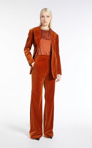 Suit Max Mara Cotton Velvet Vermelhas | MMR593503