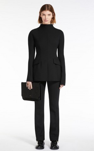 Suit Max Mara Slim-fit Deconstructed Pretas | MMR593479