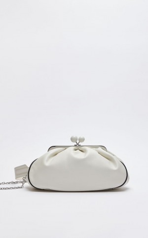 Weekend Bag Max Mara Nappa Leather Pasticcino Branco | MMR594165