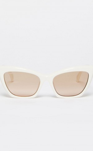 Óculos De Sol Max Mara Cat-eye Branco | MMR594295