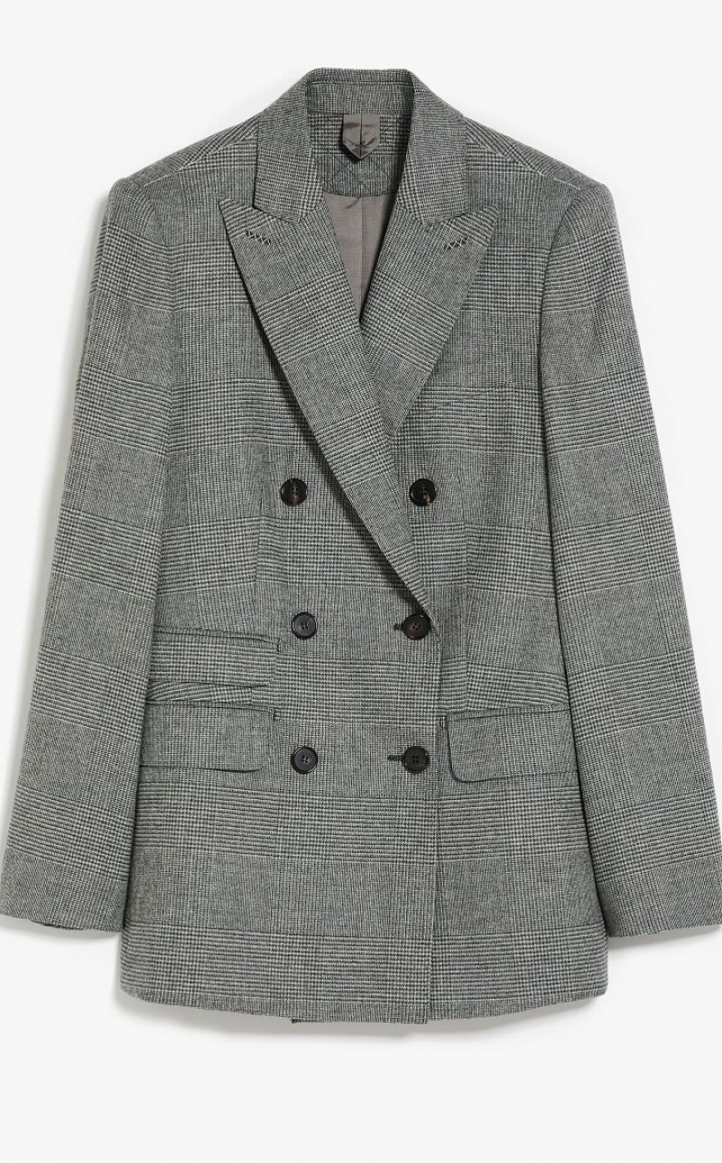 Blazers Max Mara Saxony Wool And Cashmere Cinzentas | MMR594065