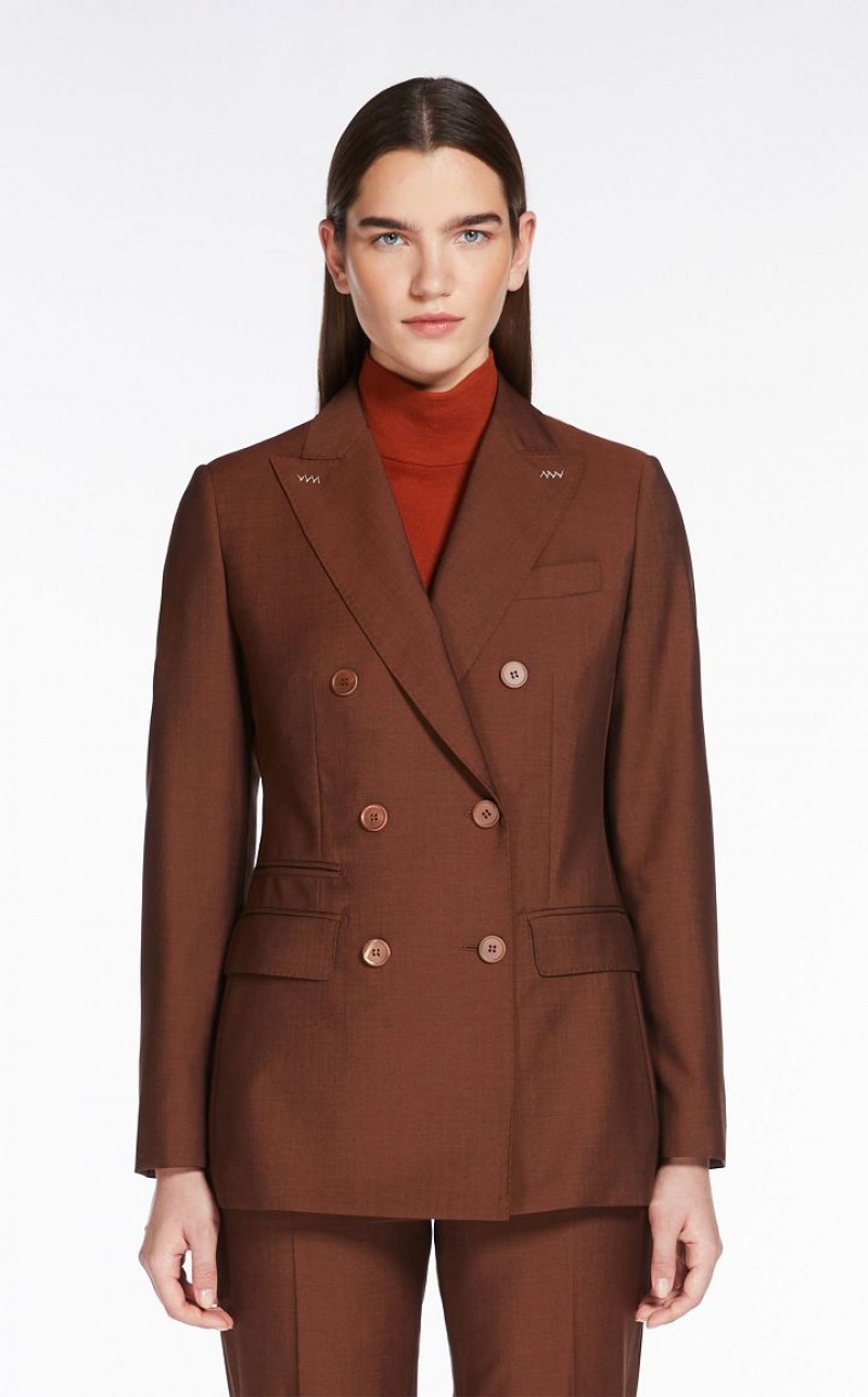 Blazers Max Mara Wool And Mohair Marrom | MMR594027