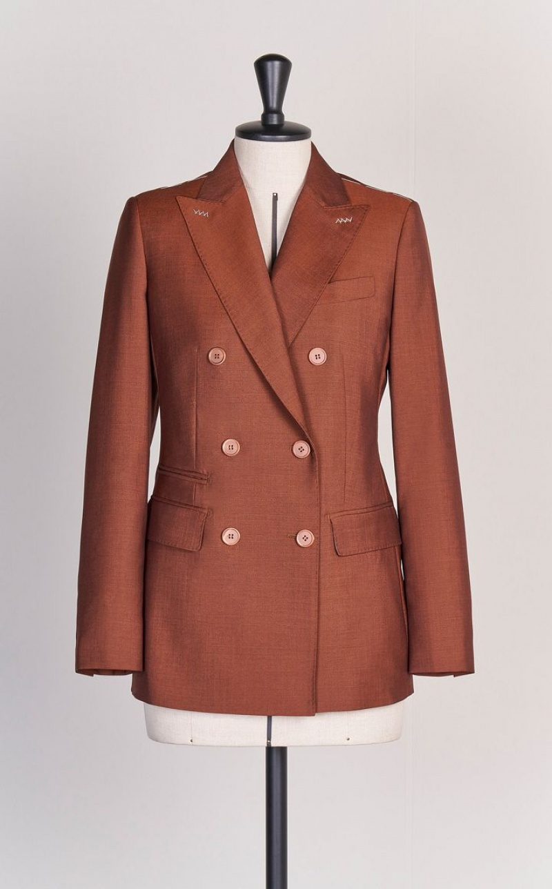 Blazers Max Mara Wool And Mohair Marrom | MMR594027