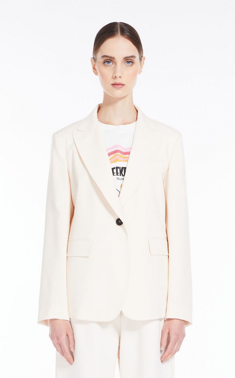 Blazers Max Mara Wool Branco | MMR594100