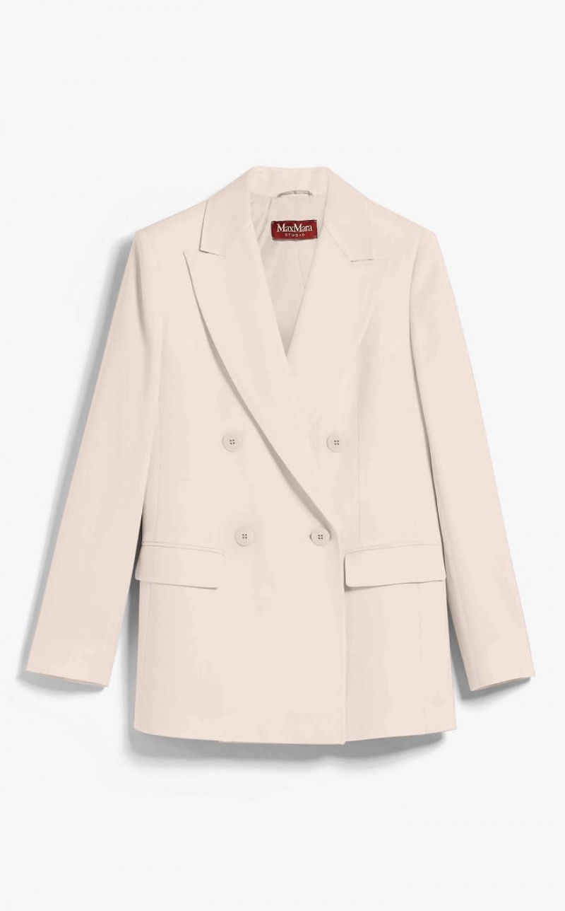 Blazers Max Mara Wool Satin Crepe Luz Rosa | MMR594092