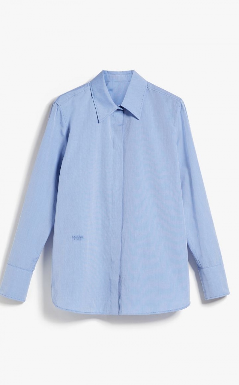 Blusas Max Mara Chambray Boyfriend Luz Azuis | MMR593613