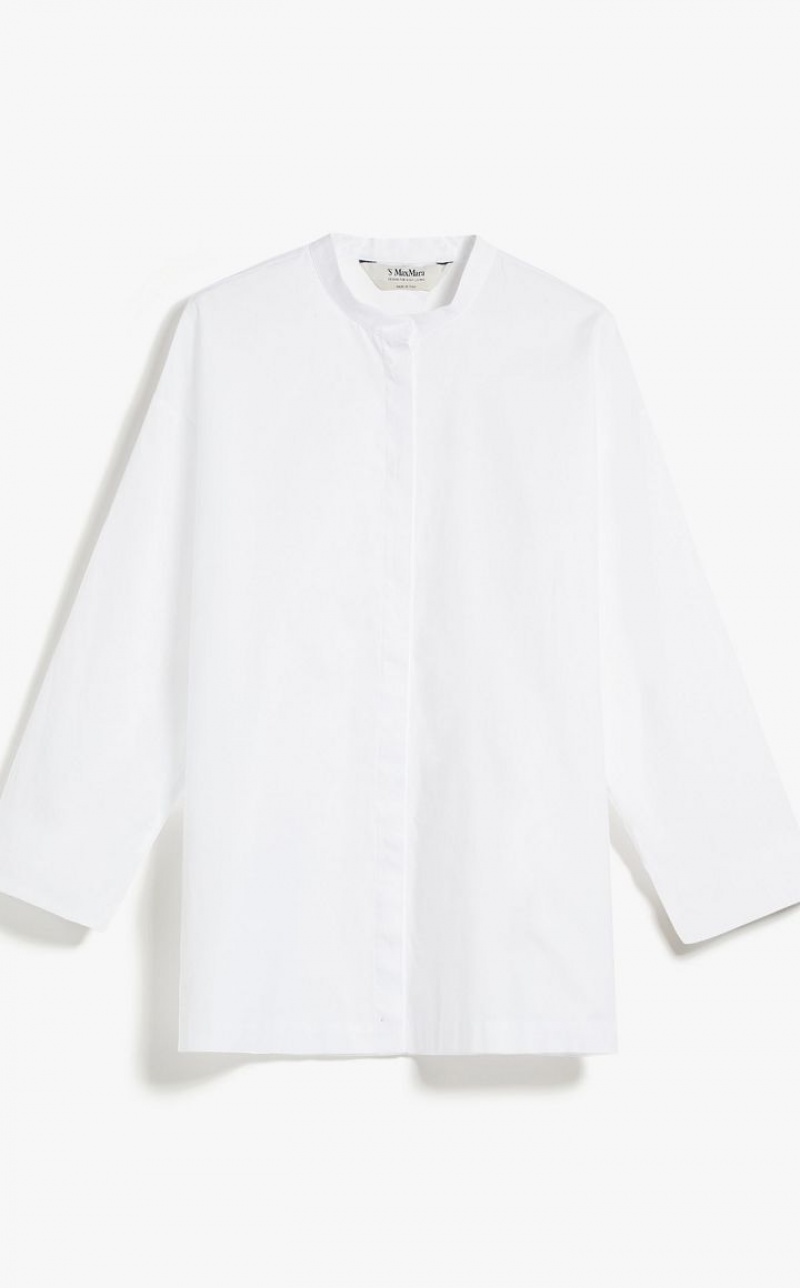 Blusas Max Mara Cotton Oxford Branco | MMR593563