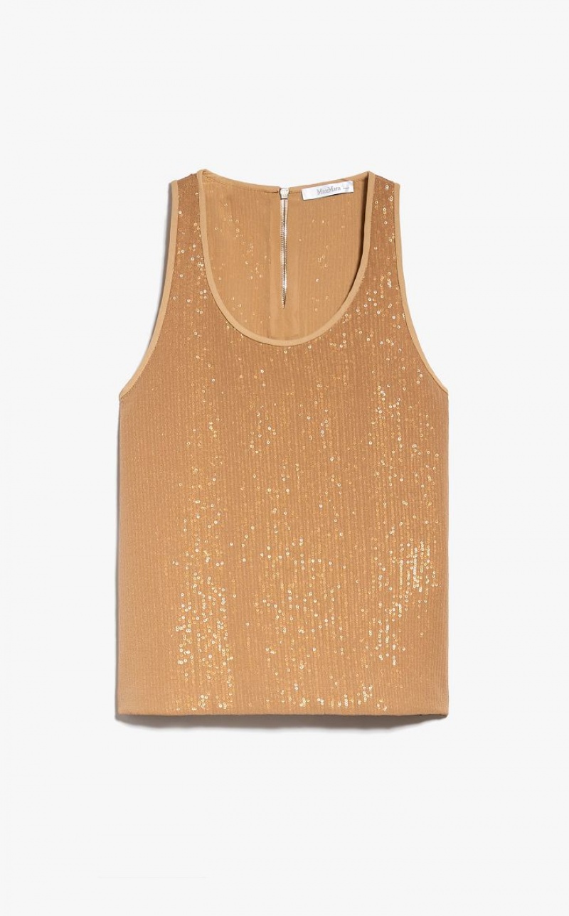 Blusas Max Mara Sequinned Marrom | MMR593570