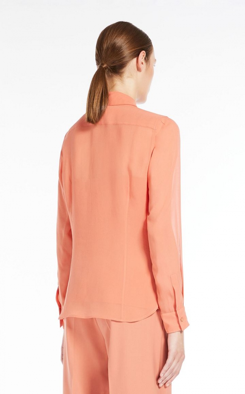 Blusas Max Mara Silk Georgette Rosa | MMR593590