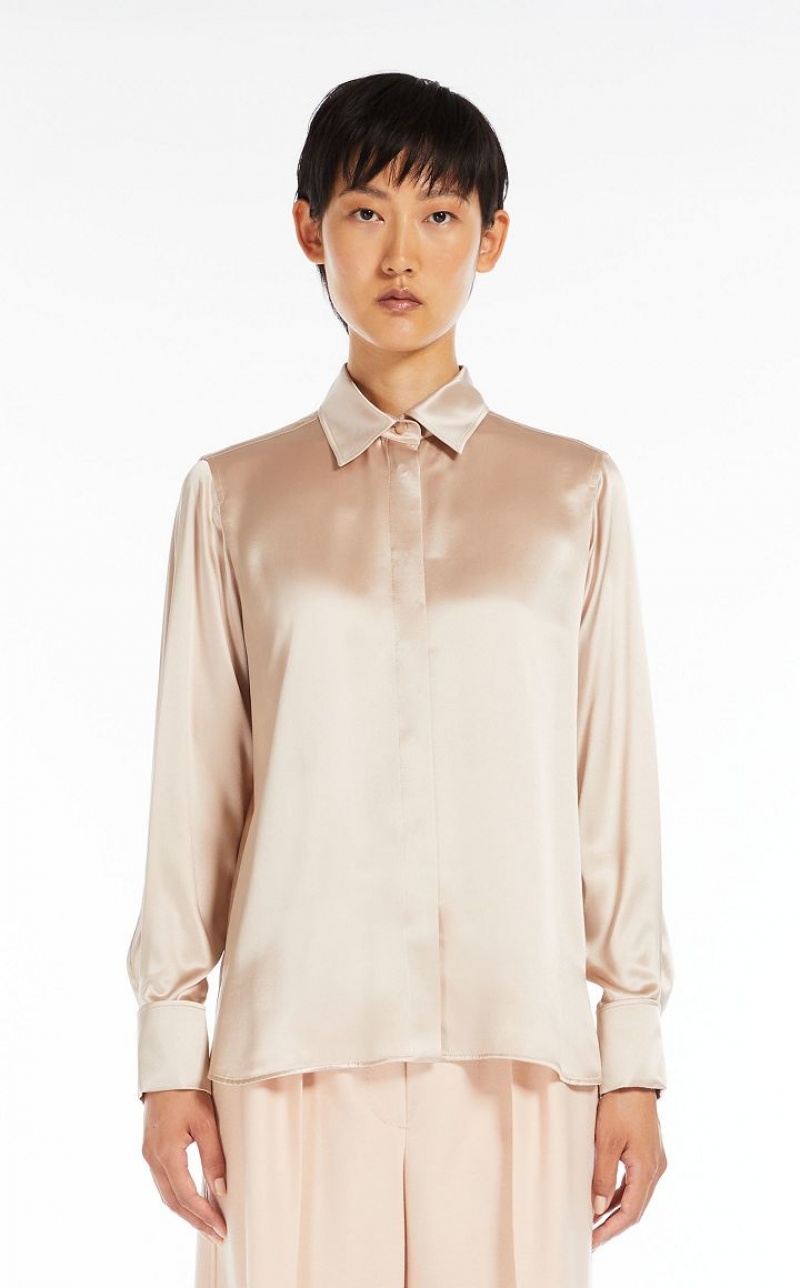 Blusas Max Mara Soft Silk Rosa | MMR593569