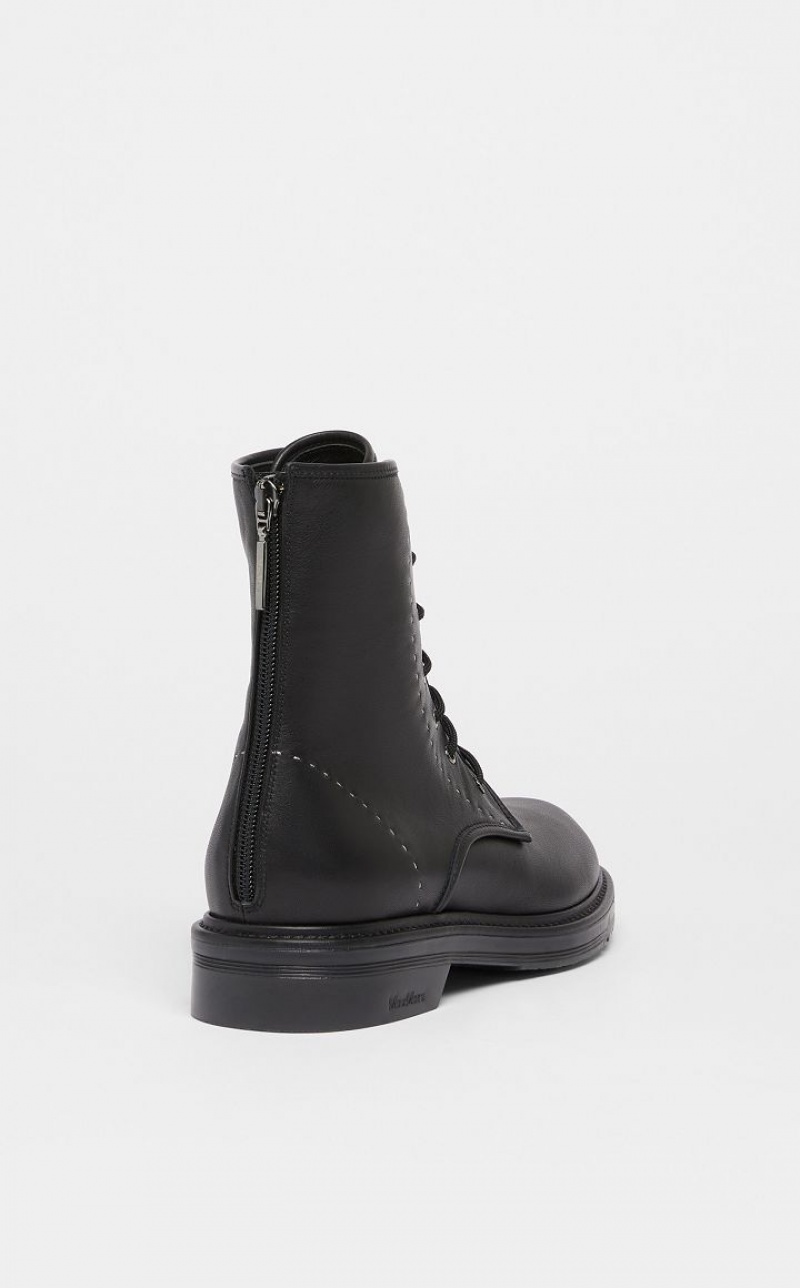 Botins Max Mara Leather Pretas | MMR594186