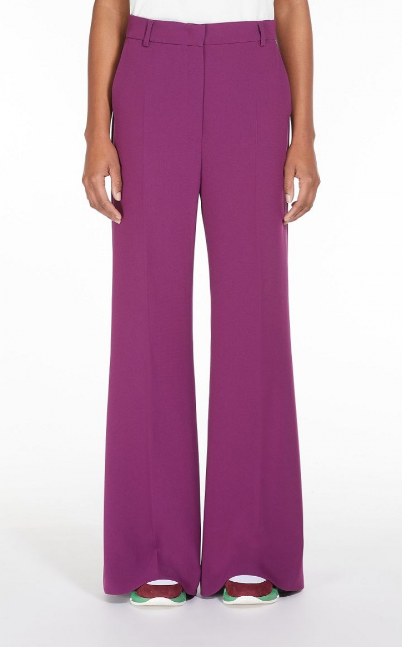 Calça Max Mara Bell Bottom In Cady Fucsia | MMR593753