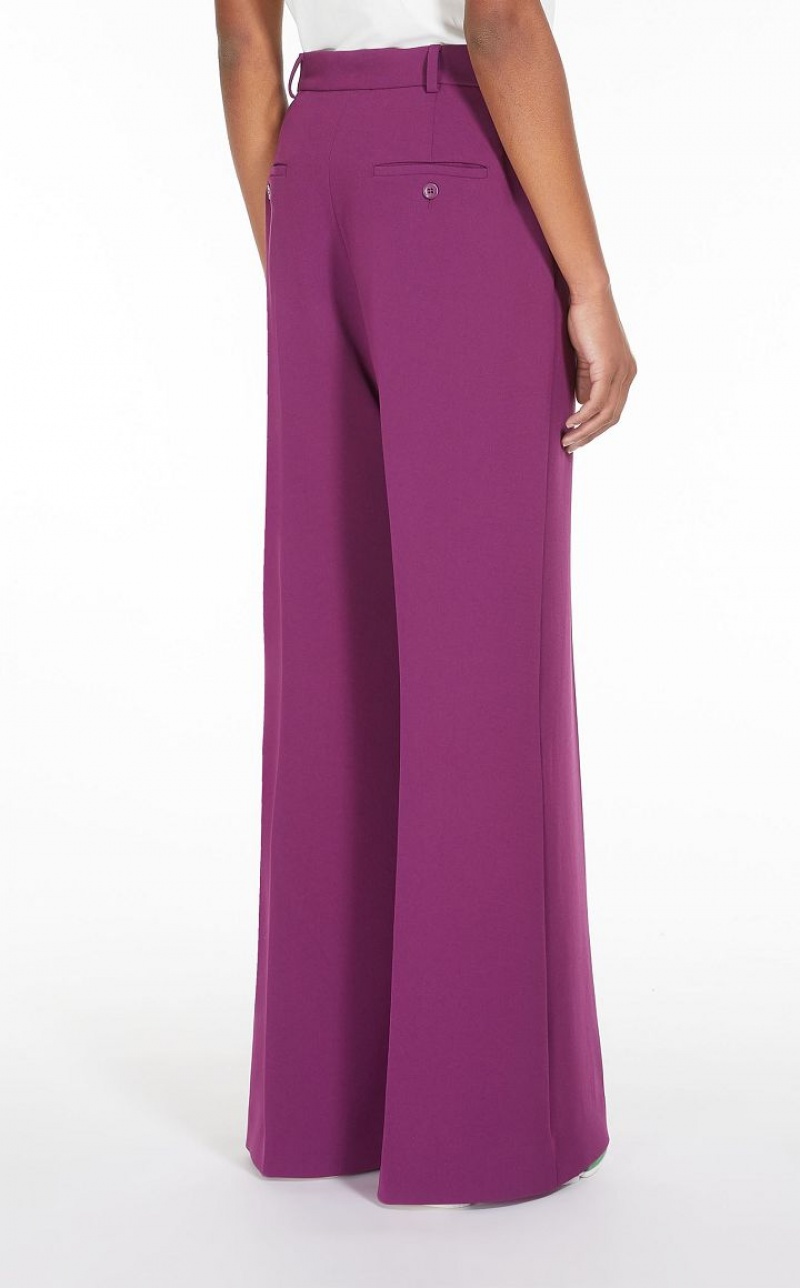 Calça Max Mara Bell Bottom In Cady Fucsia | MMR593753