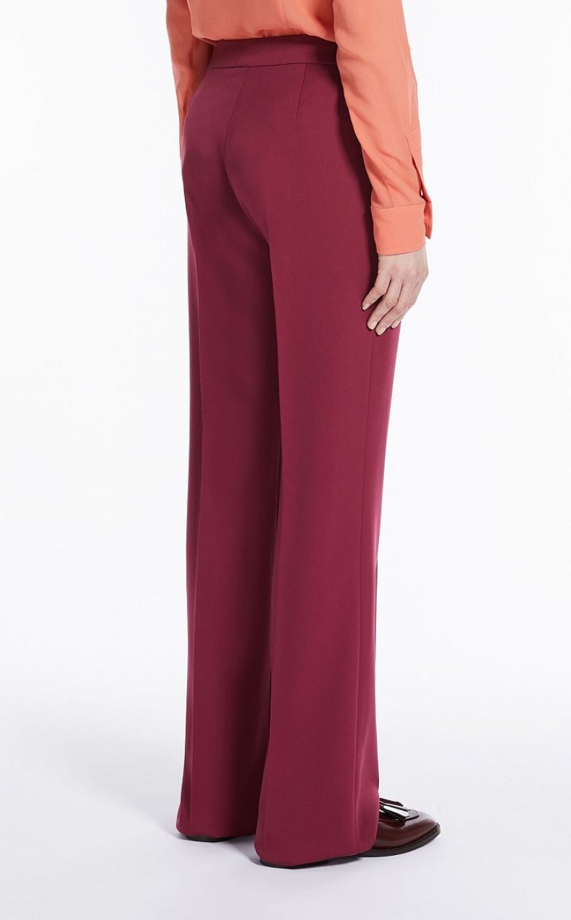 Calça Max Mara Flared In Wool Rosa | MMR593825