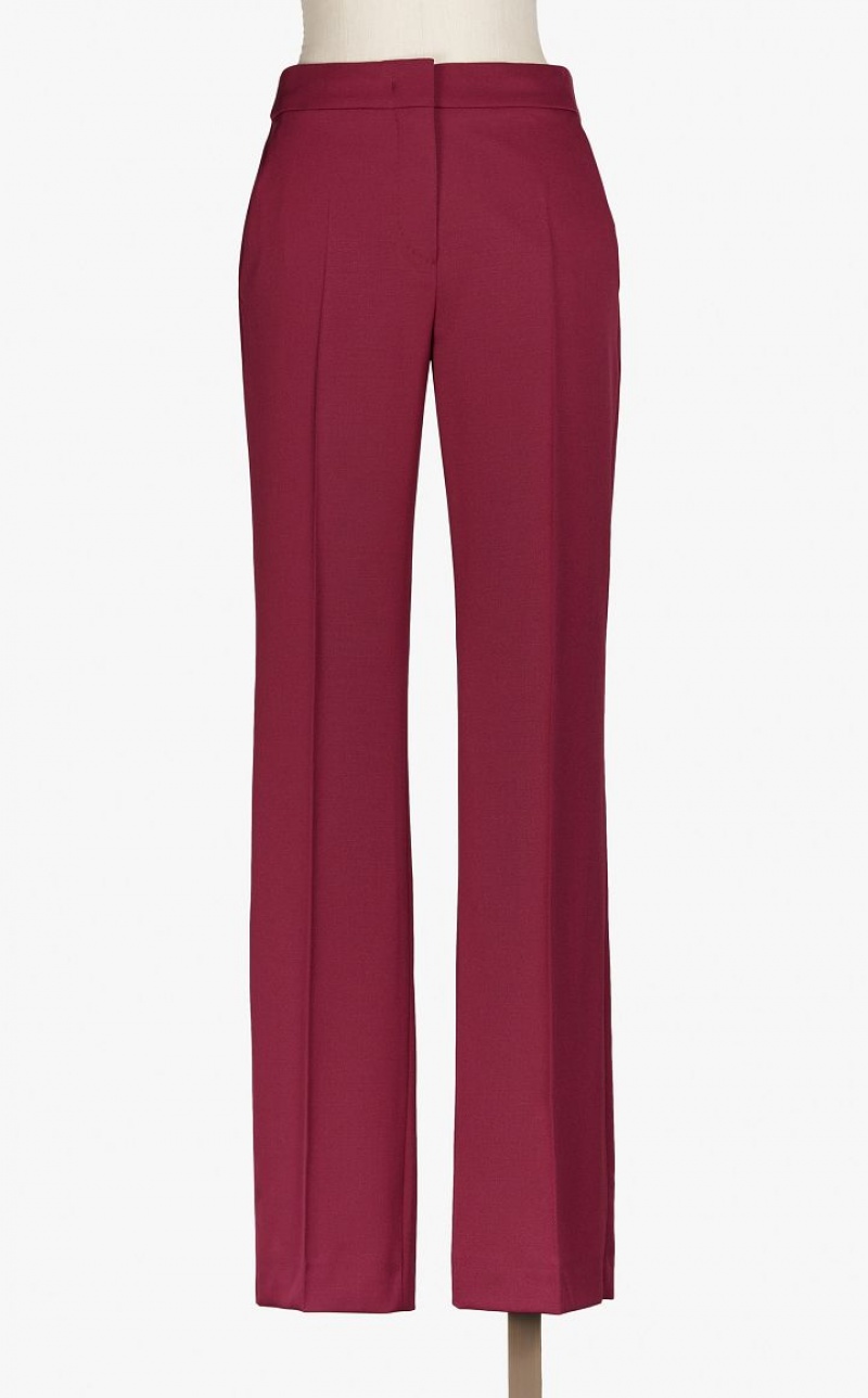 Calça Max Mara Flared In Wool Rosa | MMR593825