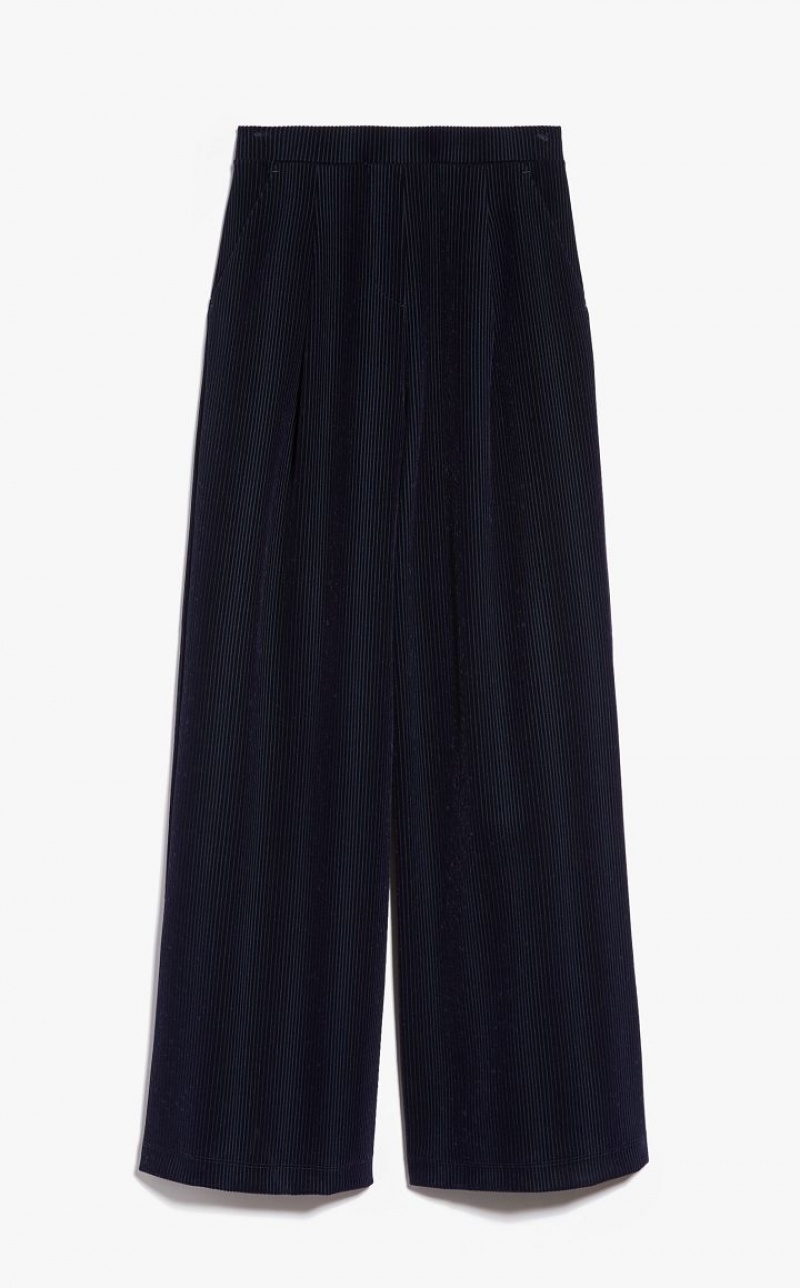 Calça Max Mara Milano Jersey Azul Marinho | MMR593818