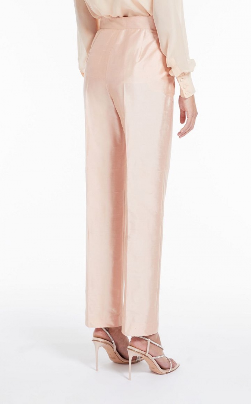 Calça Max Mara Silk Shantung Luz Rosa | MMR593823