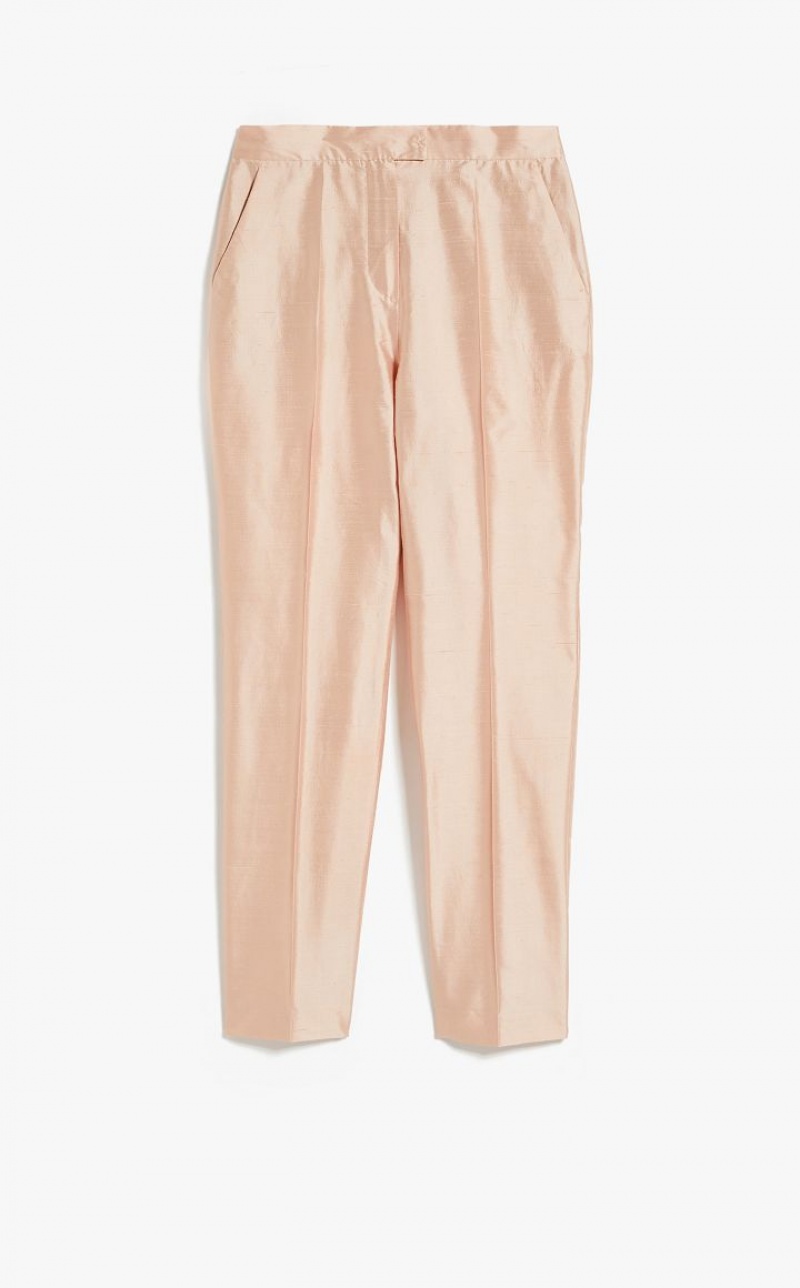 Calça Max Mara Silk Shantung Luz Rosa | MMR593823