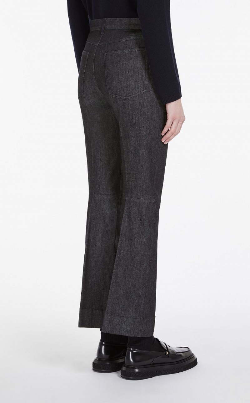 Calça Max Mara Slim Denim Pretas | MMR593765