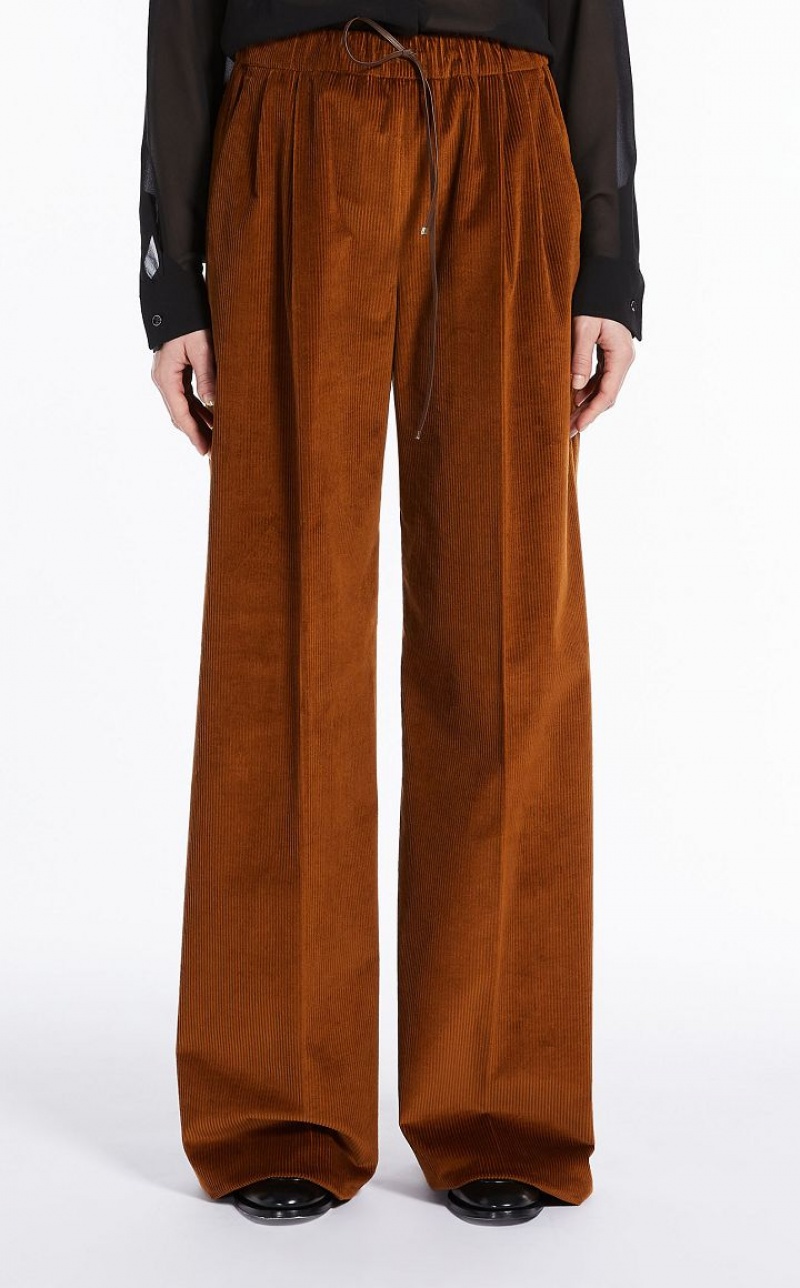 Calça Max Mara Soft Velvet And Cashmere Laranja | MMR593797