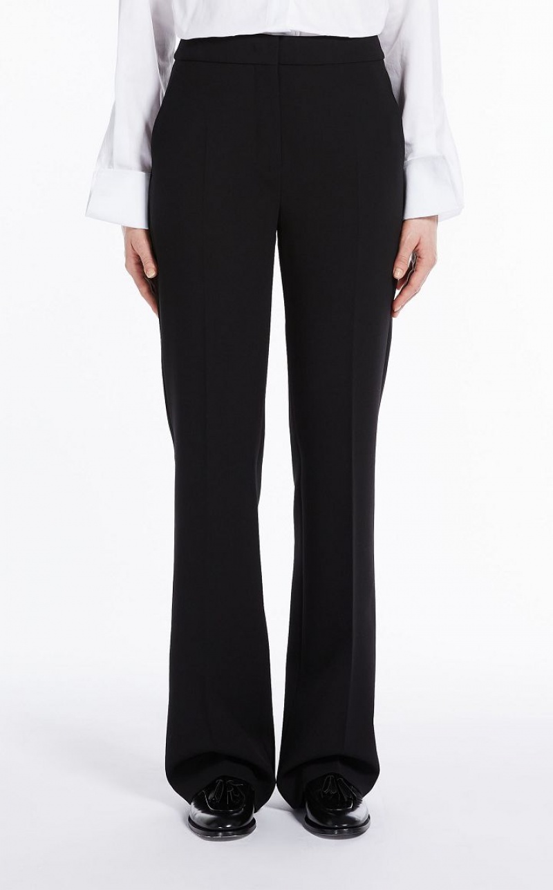 Calça Max Mara Tailored Wool Crêpe Pretas | MMR593822