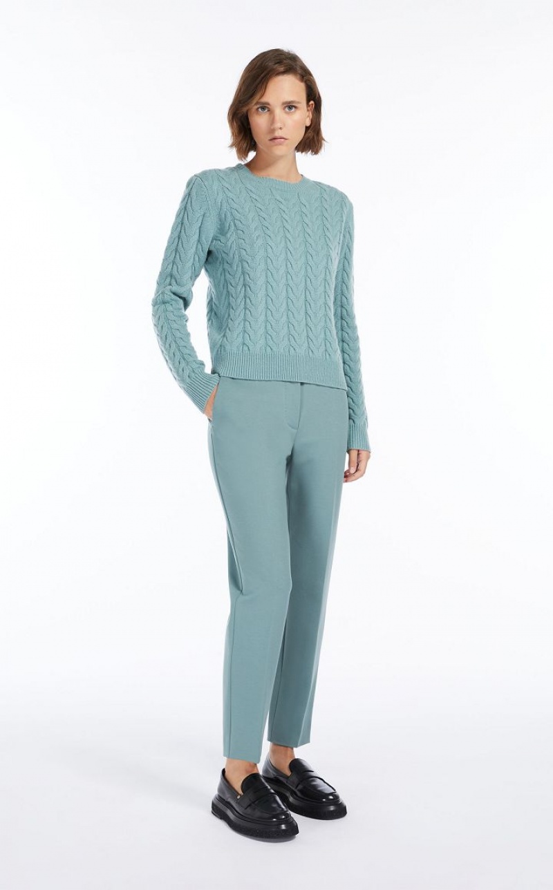 Calça Max Mara Viscose Jersey Verde Oliva Verdes | MMR593777