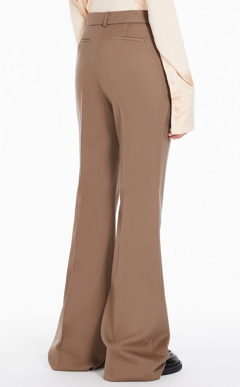 Calça Max Mara Wide-leg Bege | MMR593815