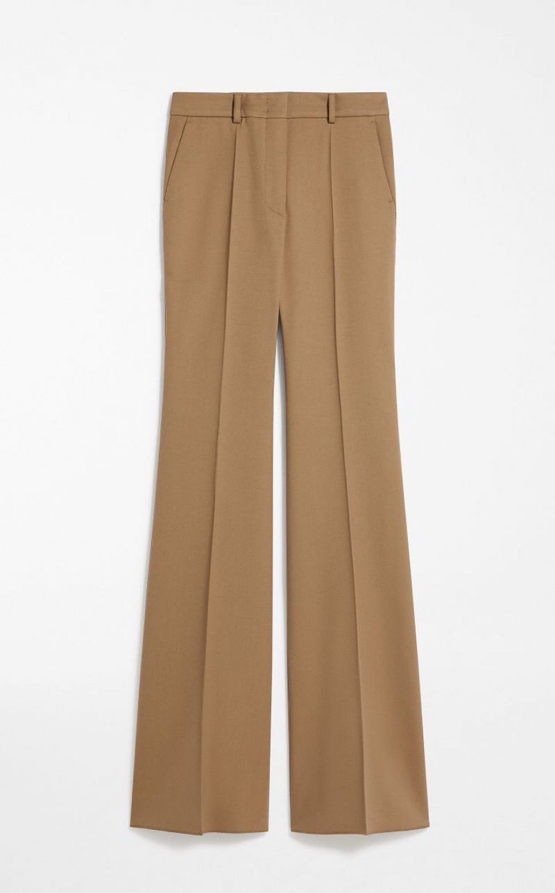 Calça Max Mara Wide-leg Bege | MMR593815