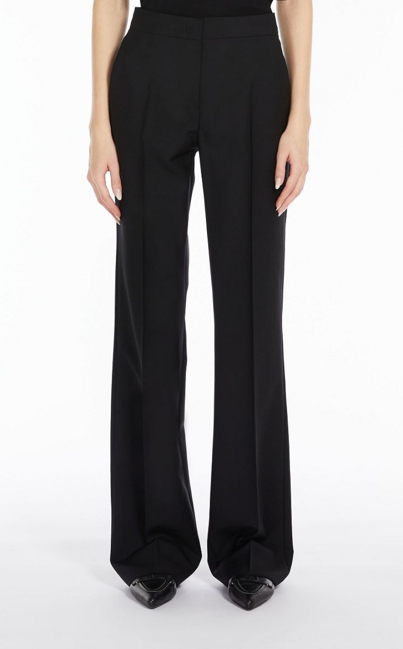 Calça Max Mara Wool And Mohair Pretas | MMR593741