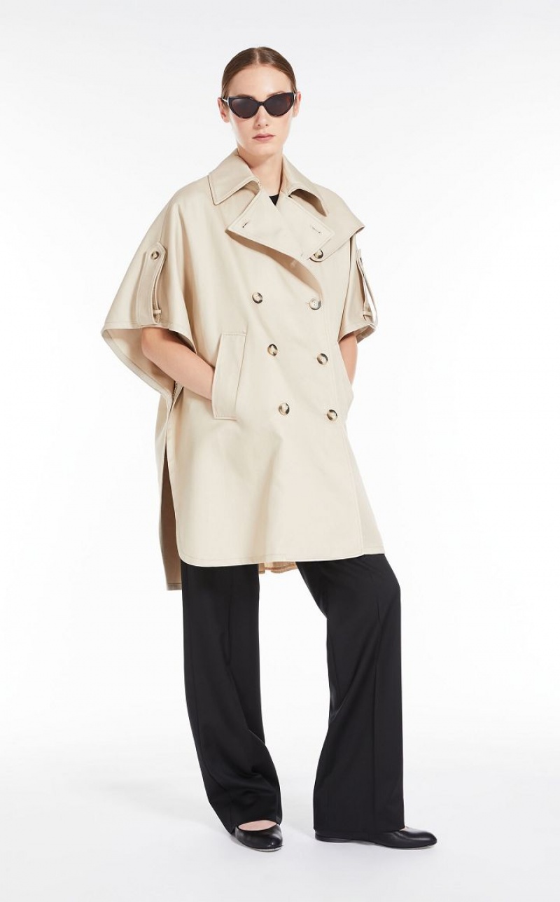 Capses Max Mara Water-repellent Gabardinee Marrom | MMR593949