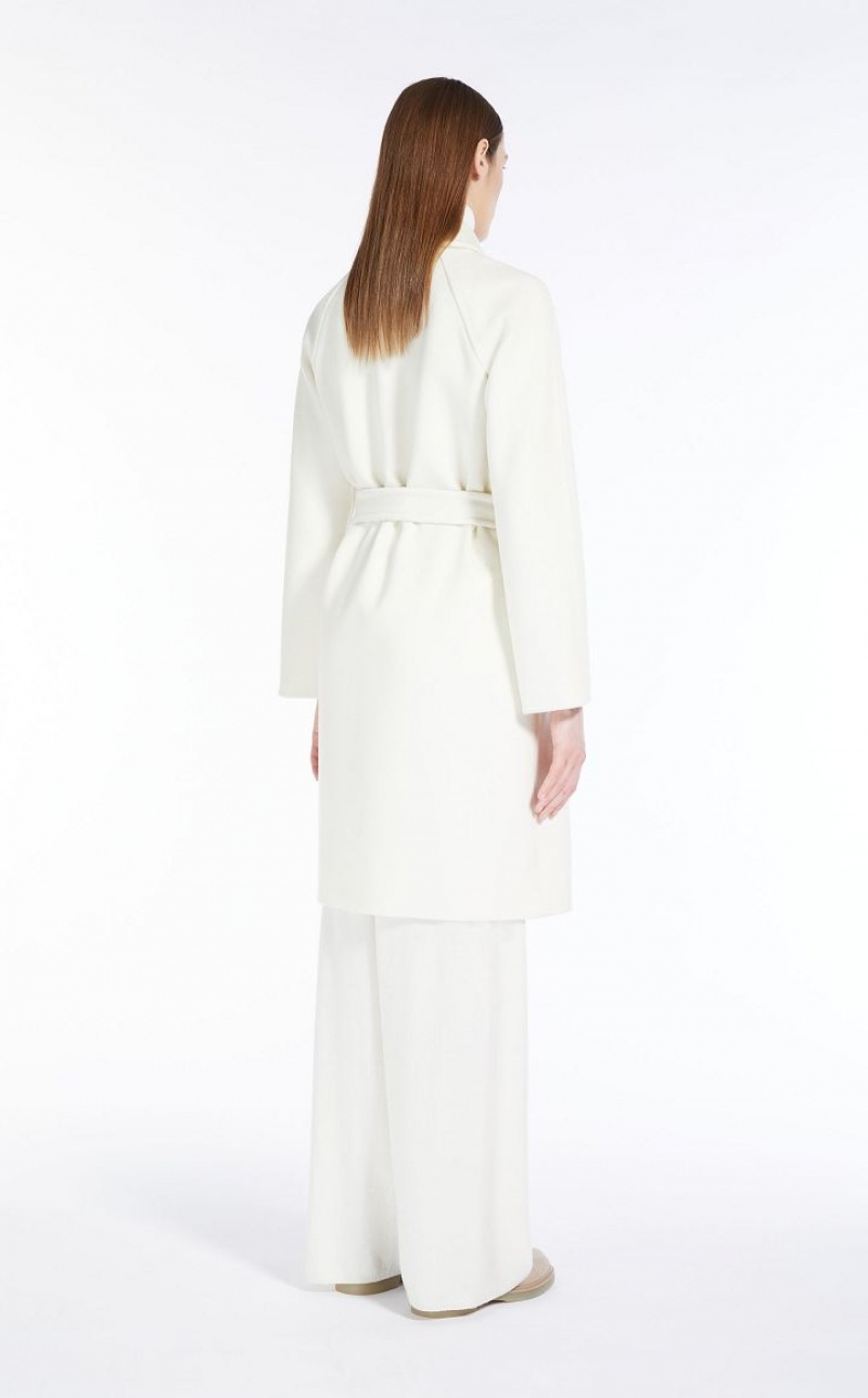 Casacos Max Mara Cashmere And Wool Robe Branco | MMR593879