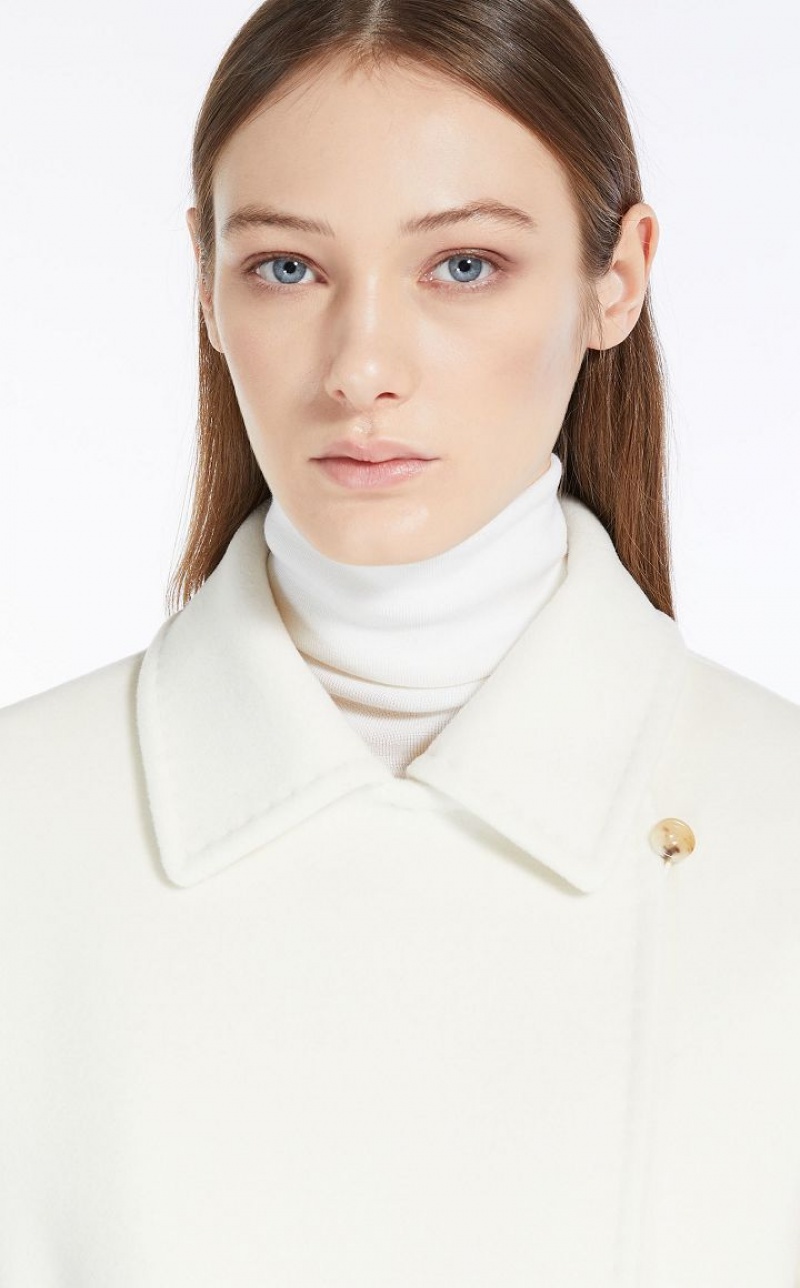 Casacos Max Mara Cashmere And Wool Robe Branco | MMR593879