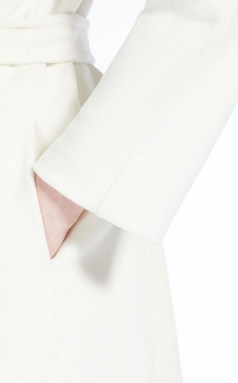 Casacos Max Mara Cashmere And Wool Robe Branco | MMR593879