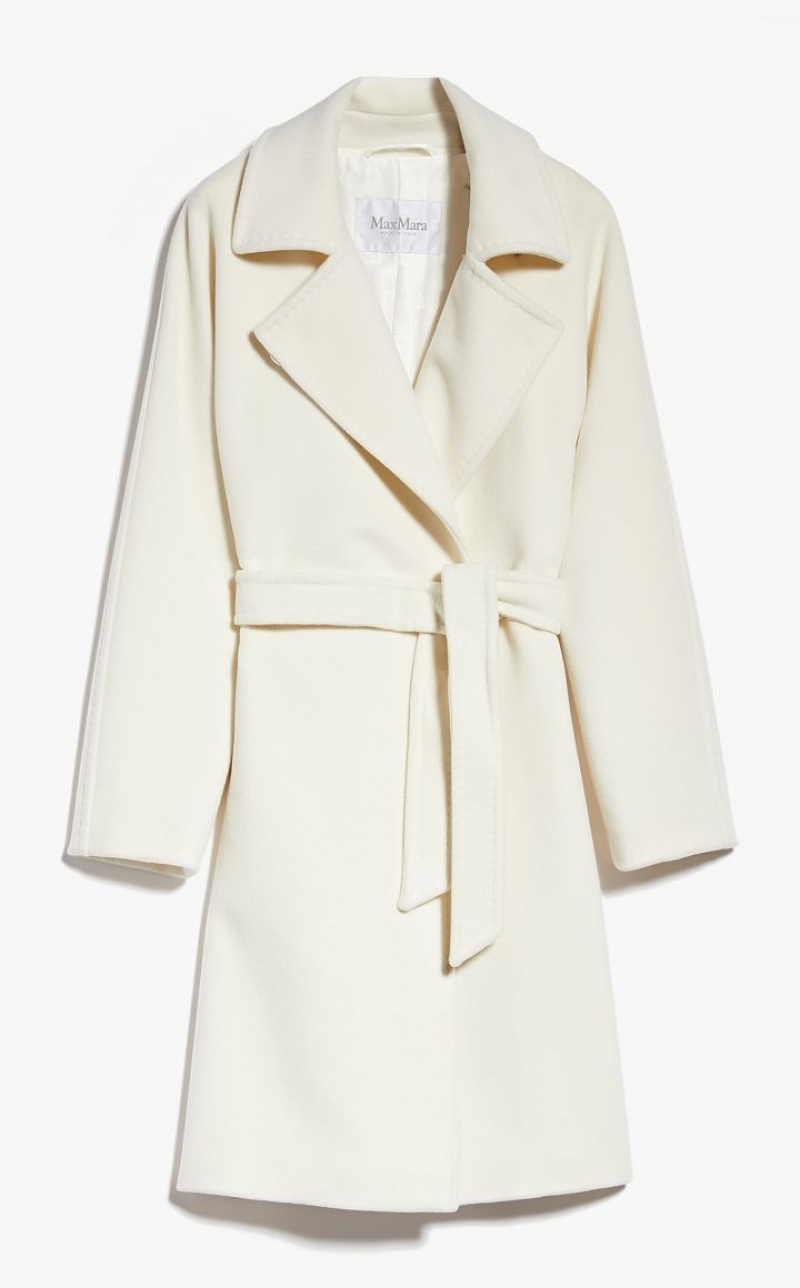 Casacos Max Mara Cashmere And Wool Robe Branco | MMR593879